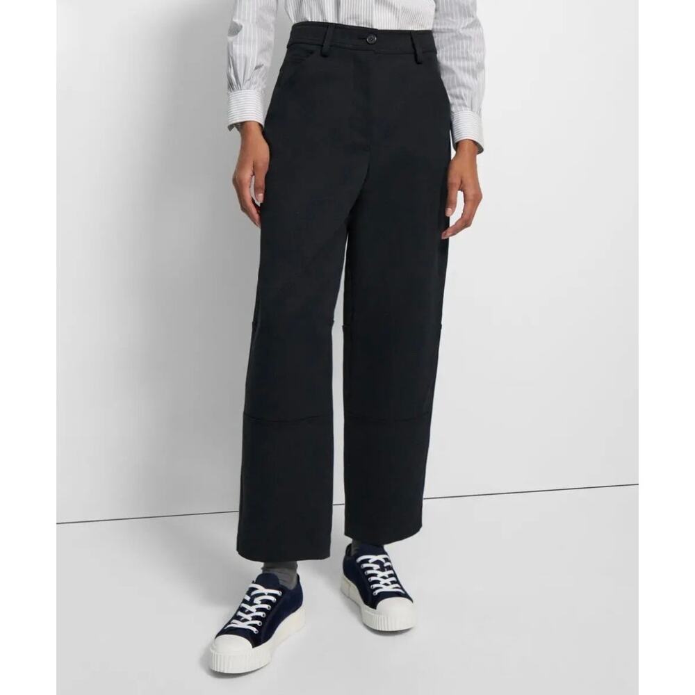Theory Project Cotton Wool Twill Five-Pocket Relaxed Utility Barrel Pants Size 4 - Picture 16 of 16